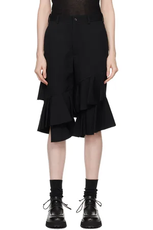 Comme des Garçons Pantalon noir à volants