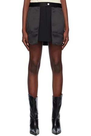 Helmut Lang Minijupe noire à assemblage inversé