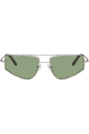ECKHAUS LATTA Lunettes de soleil Speed argentées exclusives à SSENSE