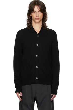 Comme des Garçons Cardigan noir en laine à boutons