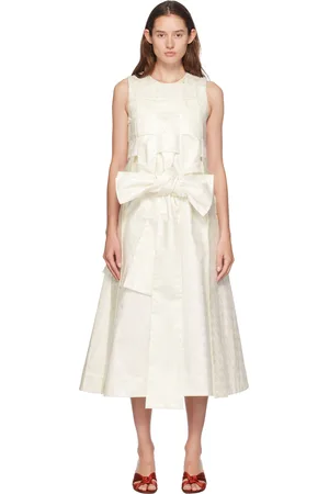 SUPER YAYA Robe midi Linda Beatrice blanc cassé