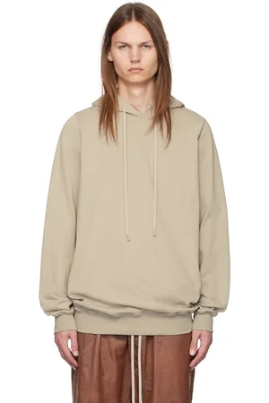 Rick Owens Pull à capuche épais blanc cassé