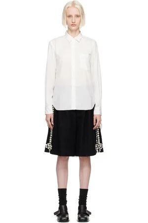 Comme des Garçons Chemise blanche à ourlet allongé à l