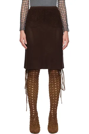 Isa Boulder Jupe midi Sweetheart brune