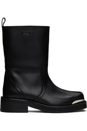 Soulland Bottes Arizona noires à plaque en métal