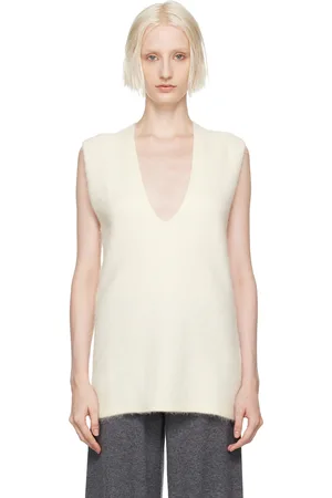 Lisa Yang Gilet Nella blanc cassé