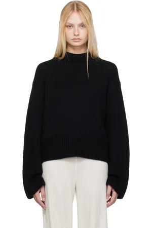 Lisa Yang Col roulé Fleur noir