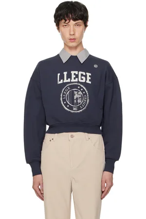 Recto Pull à capuche bleu marine à logo 