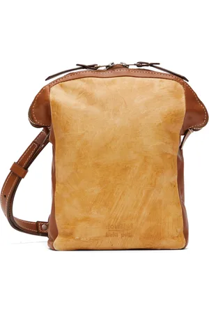 DOUBLET Sac en forme de toast beige et brun édition beta post