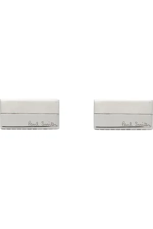 Paul Smith Boutons de manchette argentés à rayures emblématiques