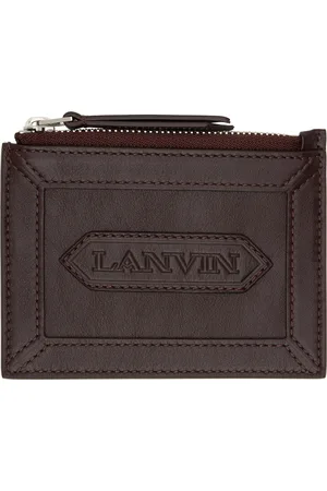Lanvin Porte-carte bourgogne à glissière