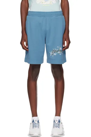 Givenchy Short bleu à image florale à logo