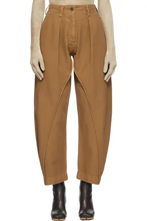 J.W.Anderson Pantalon brun clair à coutures torsadées