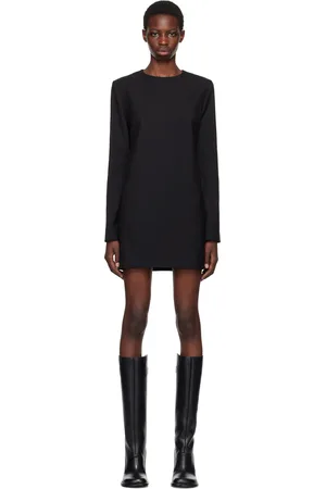 Ami Robe courte noire en laine vierge