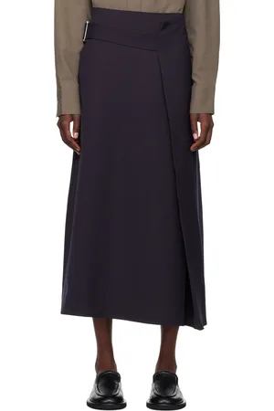 STUDIO NICHOLSON Jupe midi Bassi bleu marine