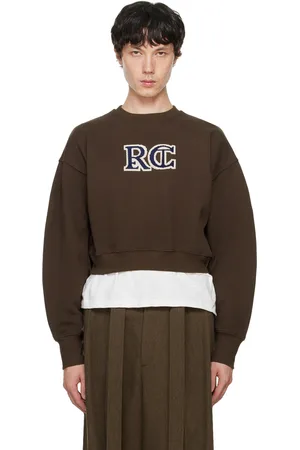 Recto Pull molletonné brun à logo brodé