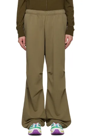 Maison Margiela Pantalon de survêtement vert à nervures
