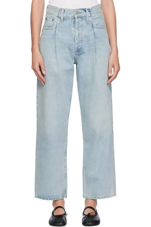 AGOLDE Jean bleu à plis