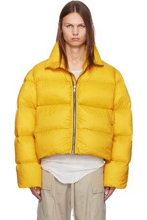 Rick Owens Blouson Turtle jaune rembourré en duvet