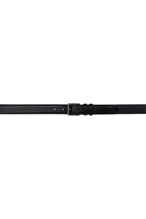 Paul Smith Ceinture de complet noire en cuir à pattes coulissantes