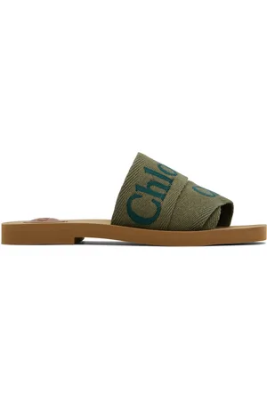 Chloé Sandales kaki à brides Woody