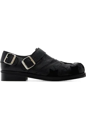 Stefan Cooke Chaussures motard noires à boucles et à appliqués d
