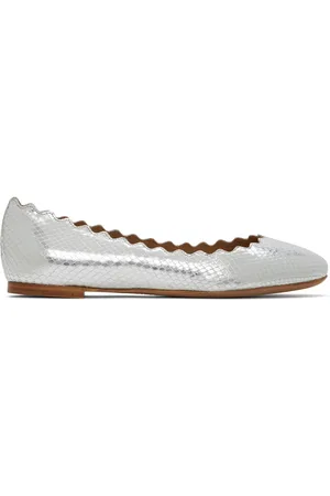 Chloé Ballerines Lauren argentées