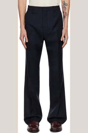 Ami Pantalon droit bleu marine