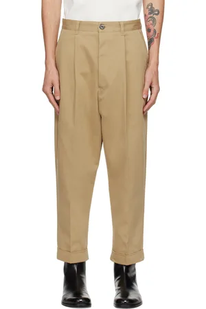 Ami Pantalon carotte surdimensionné brun clair