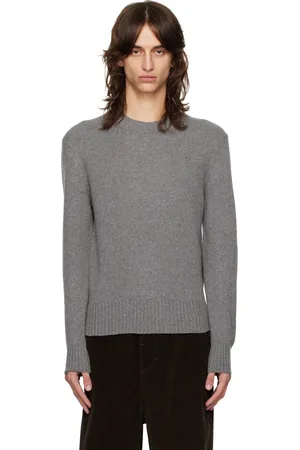 Ami Pull gris en cachemire à logo Ami de cœur