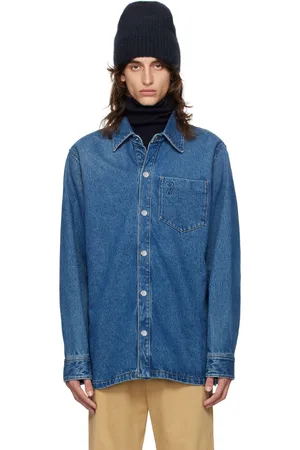 Ami Chemise bleue en denim à logo Ami de cœur
