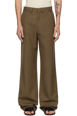 RIER Pantalon brun en laine