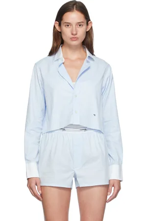 HOMMEGIRLS Chemise écourtée bleue