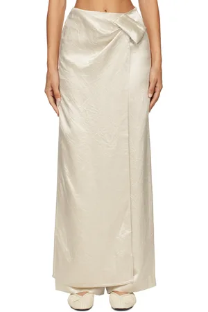 Nanushka Pantalon Kehlani blanc cassé