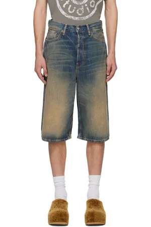 Acne Studios Short décontracté bleu en denim