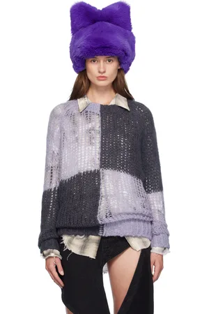 Acne Studios Pull décontracté mauve et gris
