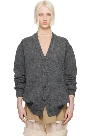 Maison Margiela Cardigan gris en laine d