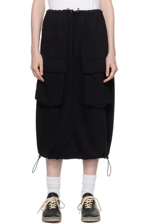 Maison Margiela Jupe midi noire à poches à rabat