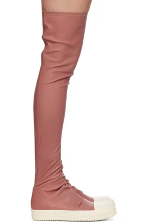 Rick Owens Bottes hautes de style bas Rider roses - Porterville