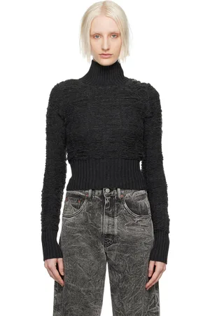 Maison Margiela Col roulé gris à échelles