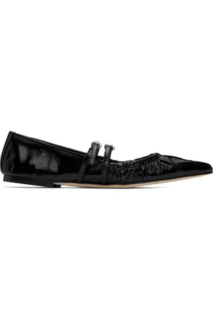 Msgm Ballerines noires en cuir naplak