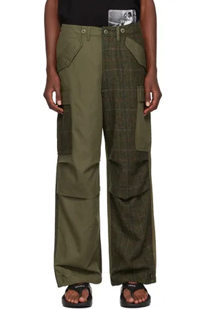 Maharishi Pantalon cargo vert à panneaux