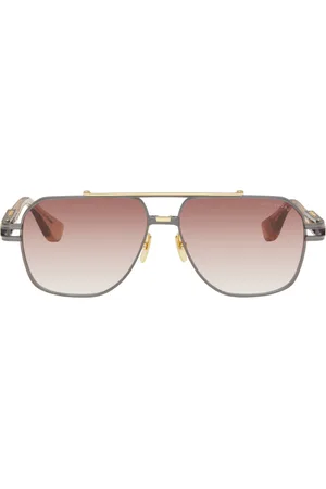 DITA EYEWEAR Lunettes de soleil Kudru gris acier et doré