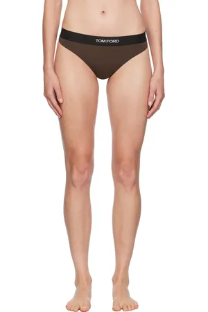 Tom Ford Tanga brun en modal à logo
