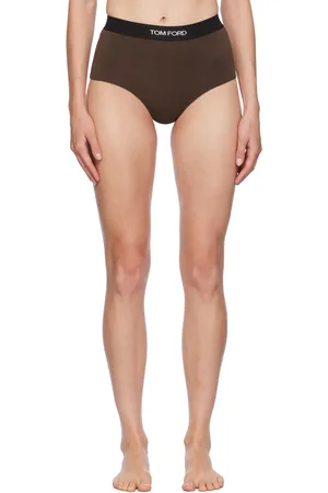 Tom Ford Culotte brune en modal à logo