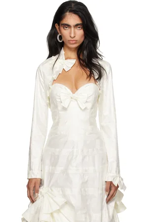 SUPER YAYA Cardigan de style boléro blanc exclusif à SSENSE - Mariage