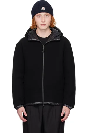 Moncler Blouson réversible Brisote gris et noir rembourré en duvet