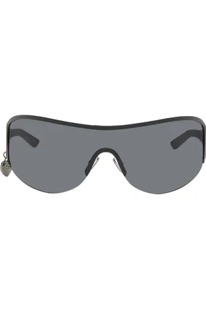 Acne Studios Lunettes de soleil noires en métal