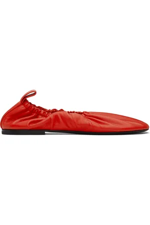 Jil Sander Ballerines rouges en cuir