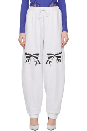 pushBUTTON Pantalon de survêtement gris à images imprimées